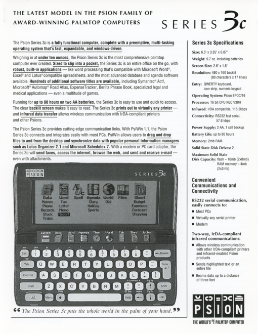 PSION Press Package (November 18, 1996) - Image 4