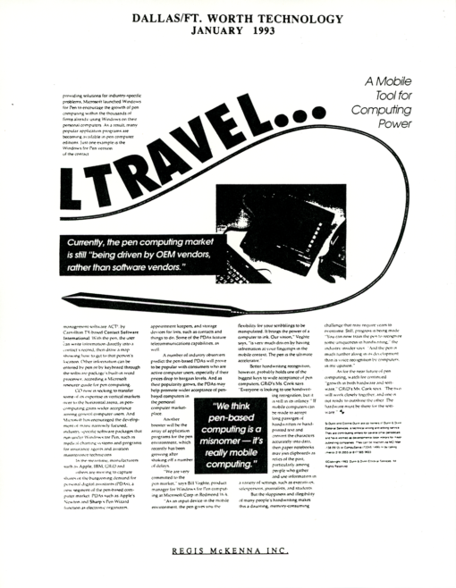 GO Corporation - Regis McKenna Clipping Alert (March 22, 1993) - Image 4