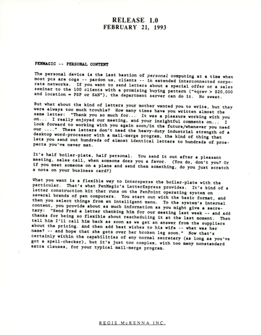 GO Corporation - Regis McKenna Clipping Alert (March 22, 1993) - Image 5
