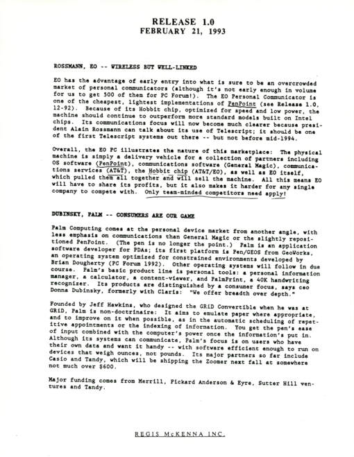 GO Corporation - Regis McKenna Clipping Alert (March 22, 1993) - Image 8