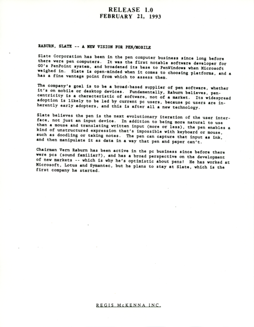 GO Corporation - Regis McKenna Clipping Alert (March 22, 1993) - Image 9