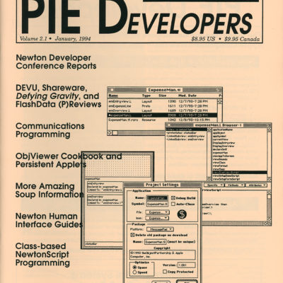 PIE Developers - Volume 2.1 - January, 1994