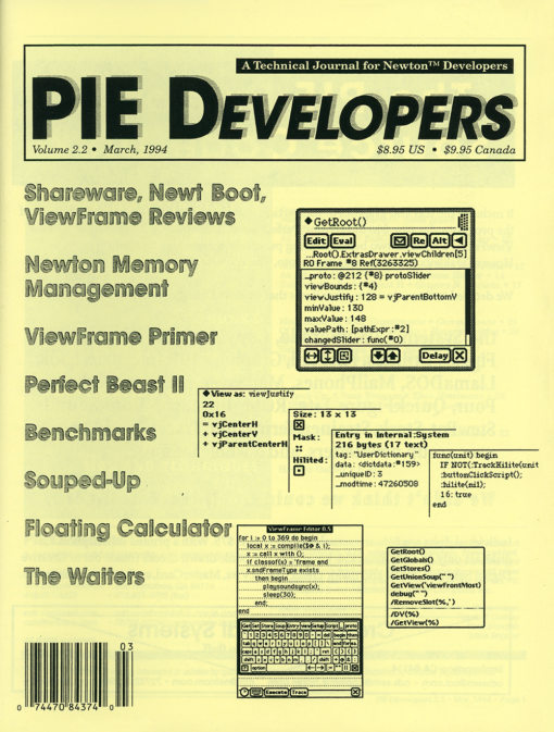 PIE Developers - Volume 2.2 - March, 1994