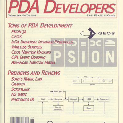 PDA Developers - Volume 2.6 - Nov/Dec 1994