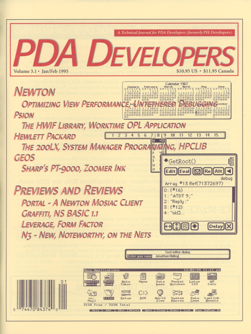 PDA Developers - Volume 3.1 - Jan/Feb 1995