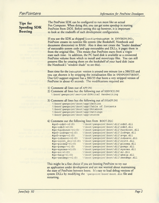 GO Corporation PenPointers June/July 1992 (Newsletter) - Image 2