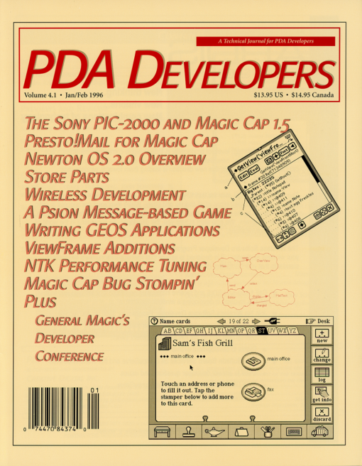 PDA Developers - Volume 4.1 - Jan/Feb 1996