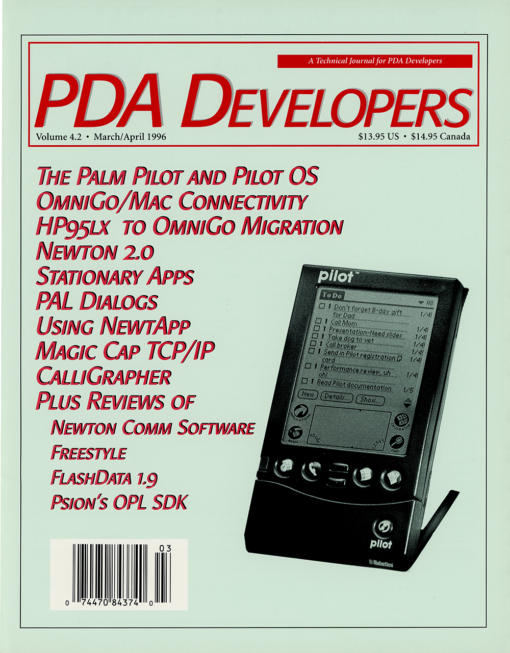PDA Developers - Volume 4.2 - March/April 1996