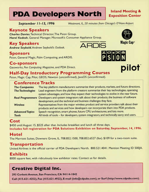 PDA Developers - Volume 4.4 - July/August 1996 - Image 2