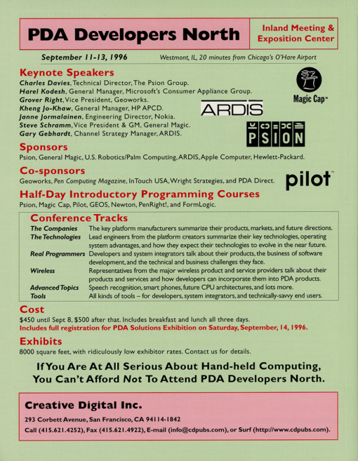 PDA Developers - Volume 4.5 - Sept/Oct 1996 - Image 2