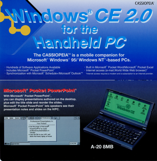Casio Cassiopeia A-20 8MB (Brochure) - Image 3