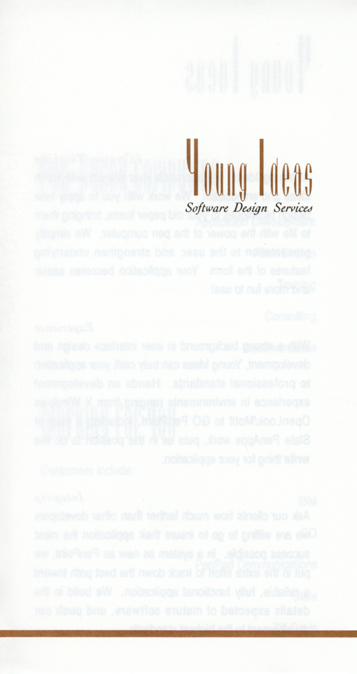 Young Ideas Software Design Services (Pamphlet)