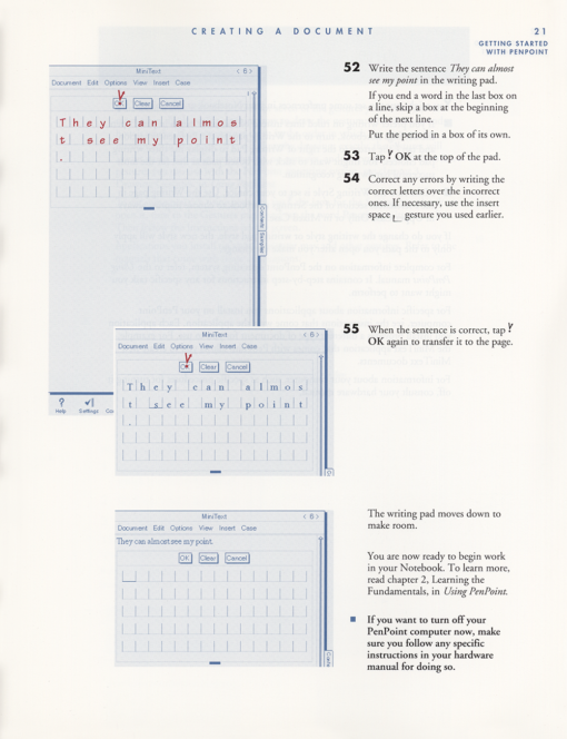 GO Corporation Getting Started with PenPoint (Version 1.0) - Image 22