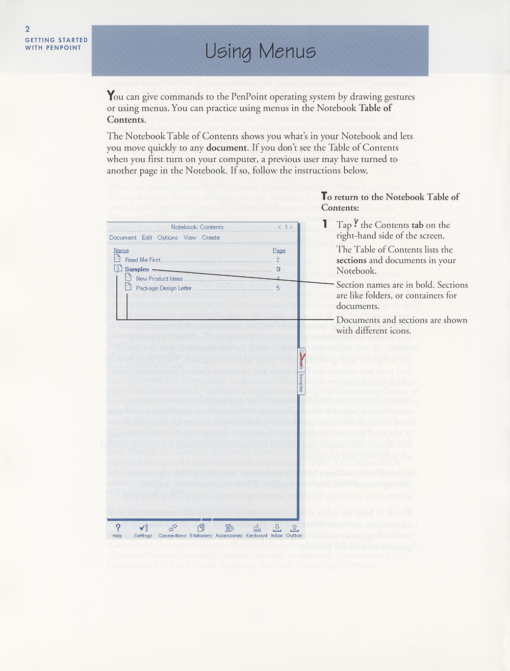 GO Corporation Getting Started with PenPoint (Version 1.0) - Image 3