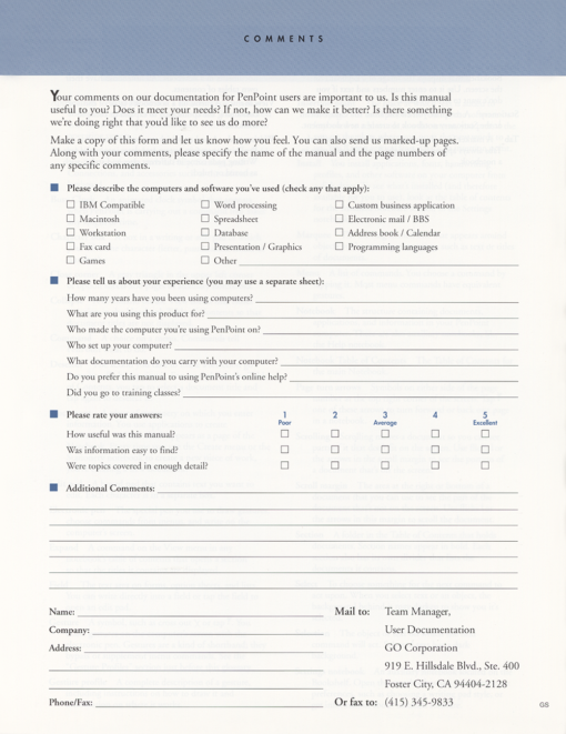 GO Corporation Getting Started with PenPoint (Version 1.0) - Image 30