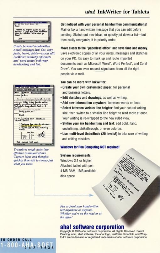 aha! InkWriter for Tablets (Promotional Card) - Image 2