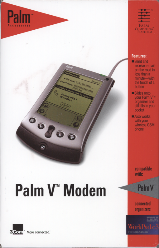 3Com Palm V Modem - IBM WordPad c3
