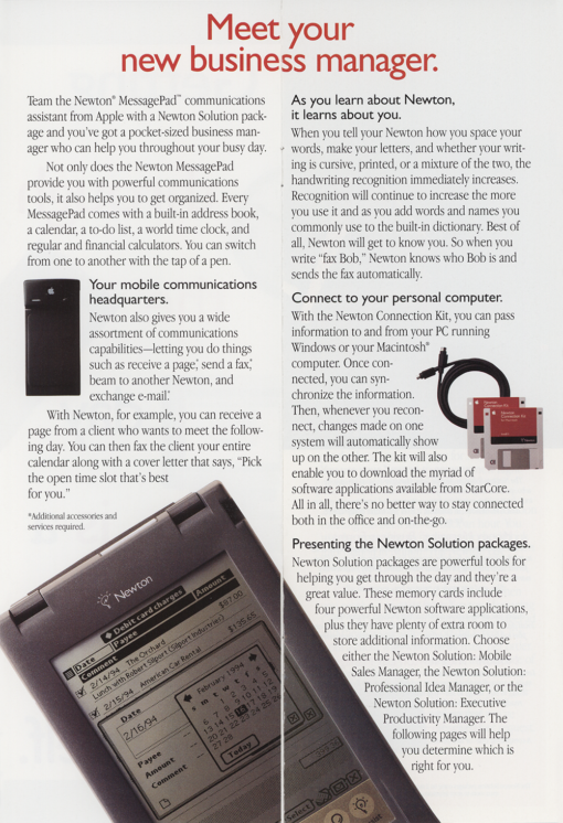 Apple Newton MessagePad Getting Through the Day ... (Brochure) - Image 2