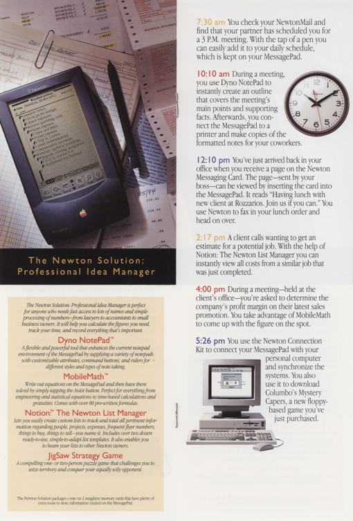 Apple Newton MessagePad Getting Through the Day ... (Brochure) - Image 4
