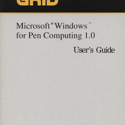 GRiD Microsoft Windows for Pen Computing 1.0 User's Guide