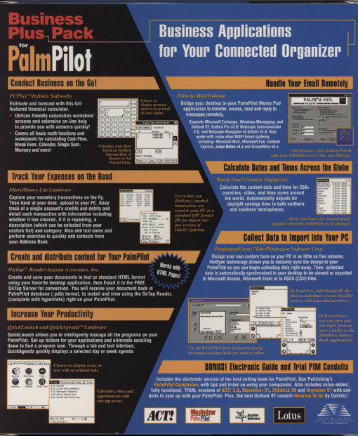 MacMillan Business Plus Pack for PalmPilot - Image 2