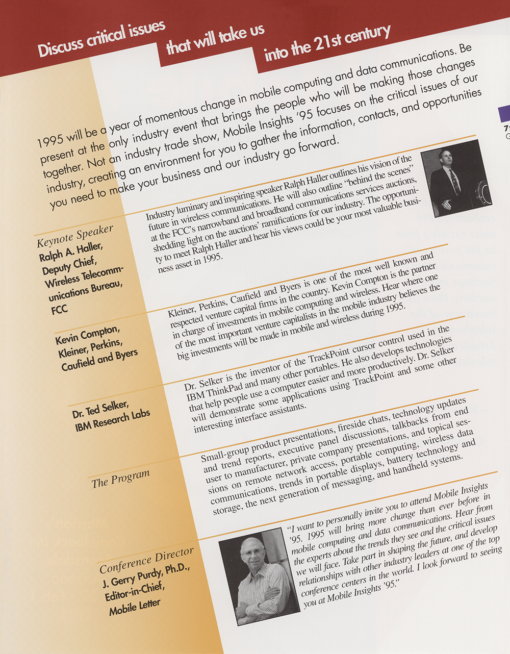 Mobile Insights '95 Conference (Brochure) - Image 2