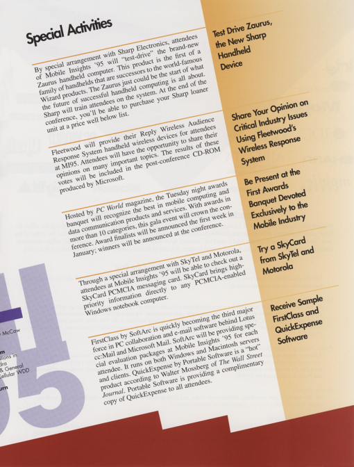 Mobile Insights '95 Conference (Brochure) - Image 4