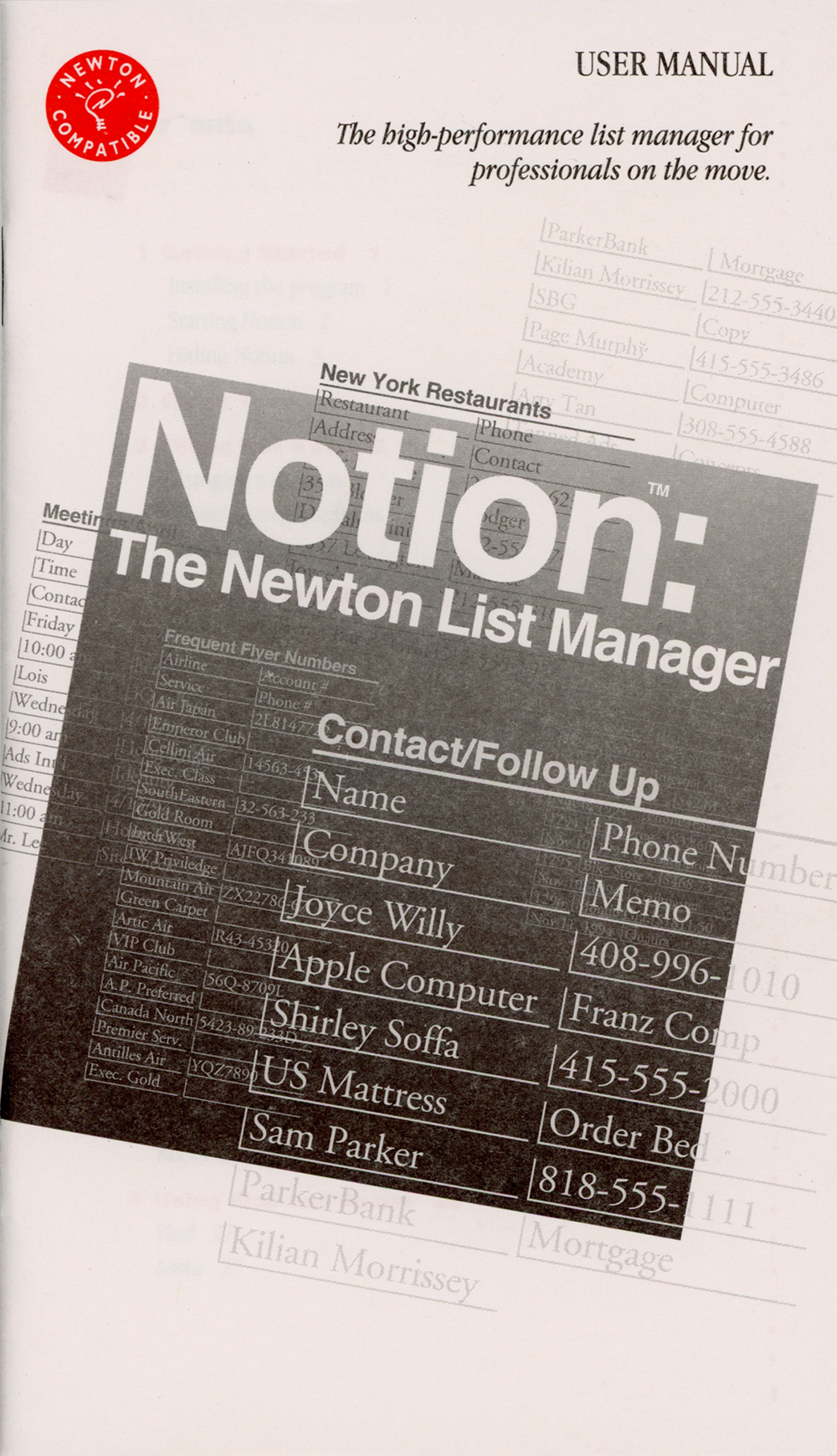 Eidetic, Inc. Notion: The Newton List Manager User Manual