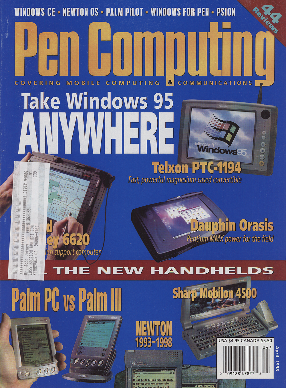 Pen Computing Magazine – April 1998 (Cover)