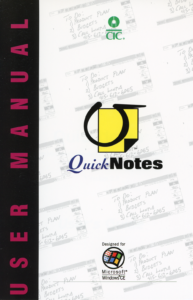 Communication Intelligence Corp. - QuickNotes 2.0 Windows CE User's Guide (Cover)