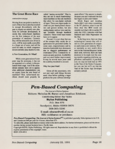 Page 16 — The Great Horse Race of 1991: A Developer’s Point of View