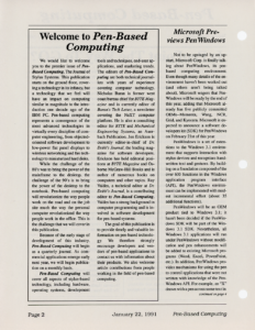 Page 2 — Welcome to Pen-Based Computing