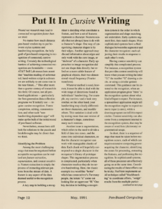 Page 12 — Put It In Cursive Writing
