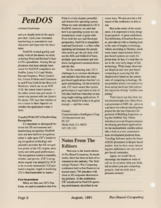 Page 2 — PenDOS: Making DOS Pen-Aware