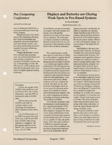 Page 5 — Conference Report: Pen Computing 1991