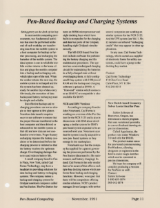 Page 11 — Pen-Based Backup and Charging Systems