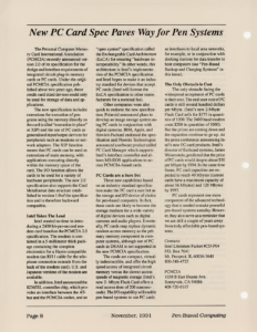 Page 8 — New PC Card Spec Paves Way for Pen Systems