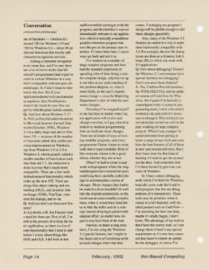 Page 14 — A Conversation with a PenWindows Programmer