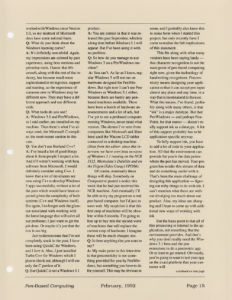 Page 15 — A Conversation with a PenWindows Programmer