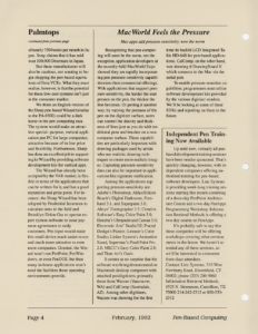 Page 4 — Pen Palmtops are Smaller in Size, Price