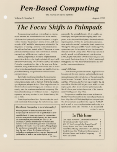 Pen-Based Computing: Volume 2, Number 3 (Cover)