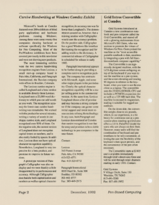 Page 2 — Cursive Handwriting at Windows Comdex Exhibit