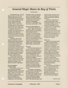Page 3 — General Magic Shows its Bag of Tricks