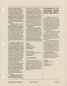 Page 11 — GeoWorks and Palm Computing Think Small is Better