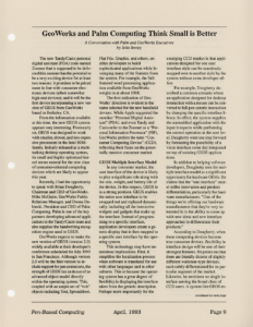 Page 9 — GeoWorks and Palm Computing Think Small is Better