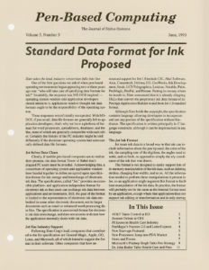 Pen-Based Computing: Volume 3, Number 3 (Cover)