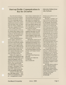 Page 5 — Start-up Profile: Communications is Key for 21CenNet