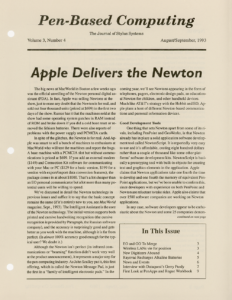 Pen-Based Computing: Volume 3, Number 4 (Cover)