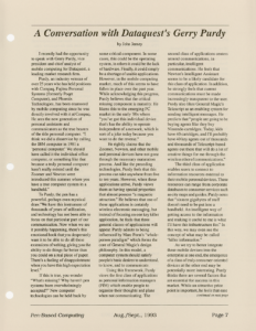 Page 7 — A Conversation with Dataquest’s Gerry Purdy