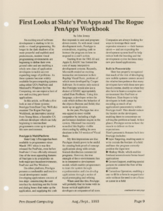 Page 9 — First Looks at Slate’s PenApps and The Rogue PenApps Workbook